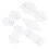 5Pcs Acrylic Patchwork Ruler Set with Double Shapes for Sewing and DIY Crafts 15