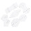 5Pcs Acrylic Patchwork Ruler Set with Double Shapes for Sewing and DIY Crafts 14