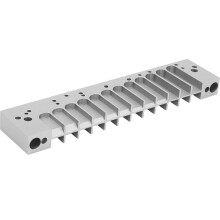 12-Hole Chromatic Harmonica Comb Aluminum Alloy Gold/Silver 84g