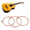 3Set Universal Steel Acoustic Folk Guitar Strings Replacement Rose Copper 1