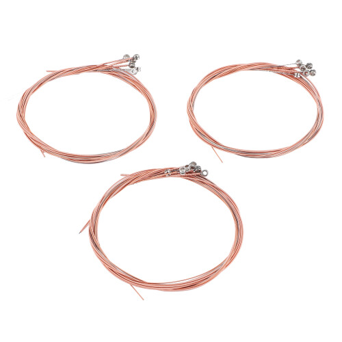 3Set Universal Steel Acoustic Folk Guitar Strings Replacement Rose Copper 1