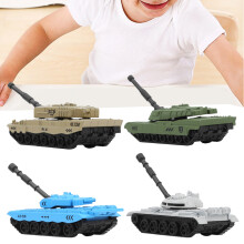 Colorful Alloy Tank Models for Kids 4pcs Set with Rotating Parts