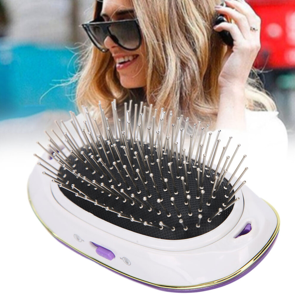 Unisex Purple Electric Hairdressing Comb With Vibration & Negative Ion Â