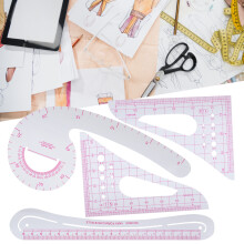 4-Stück Kunststoff-Kurvenlineal-Set für Nähen, Modegestaltung, Grading und Proofing
