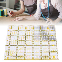 Highly Accurate 16x16cm Square Ruler for Effortless Machine Sewing