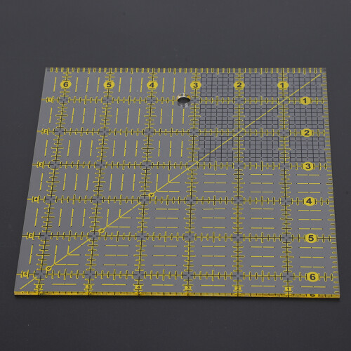 Highly Accurate 16x16cm Square Ruler for Effortless Machine Sewing 2