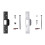 Long Stainless Steel Strikes Plate Standard Lip Design-Silver 2