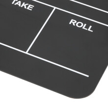 Acrylic Clapperboard Director Movie Film Action 30x25cm Black White