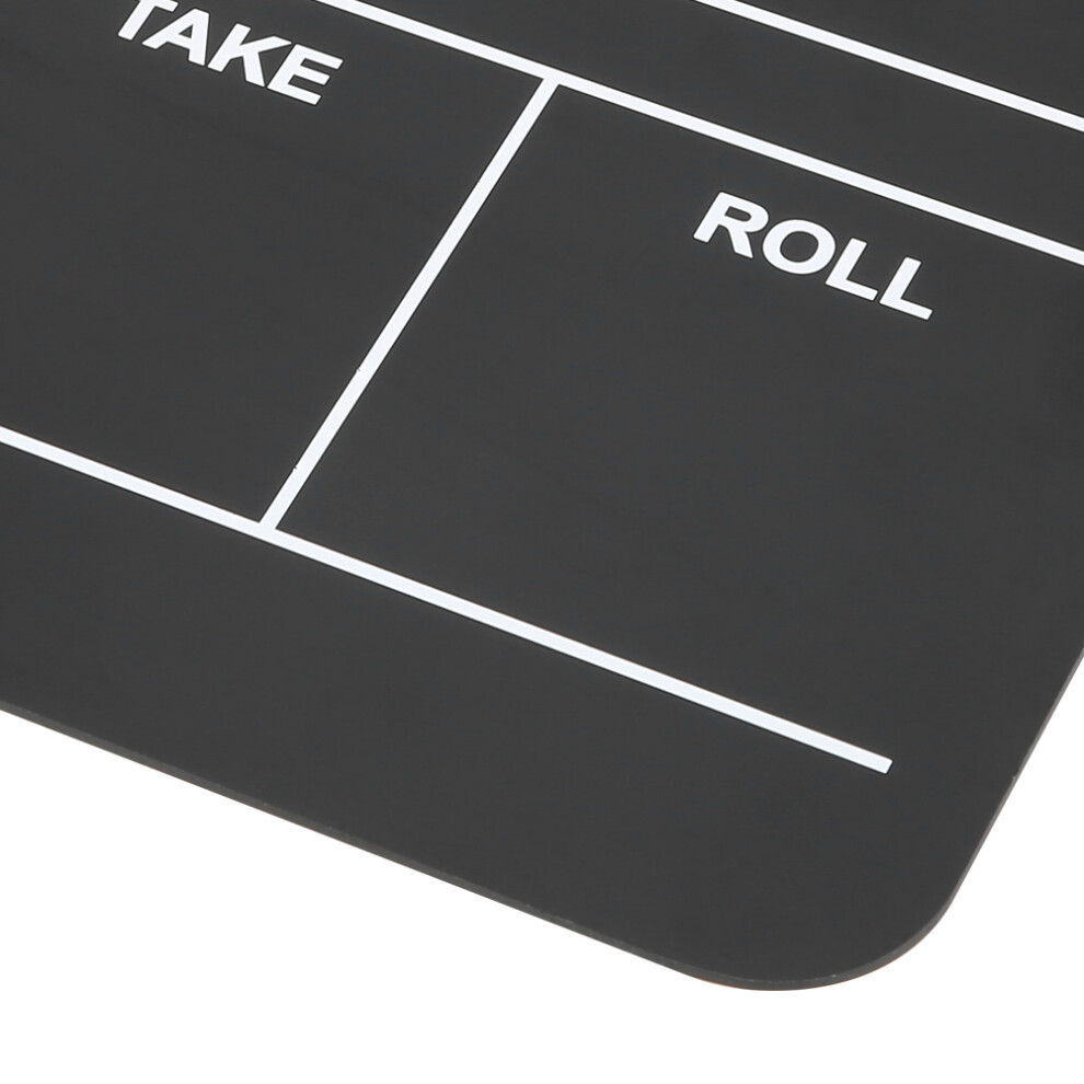 Acrylic Clapperboard Director Movie Film Action 30X25cm Black/White 9351361020222