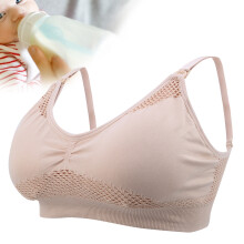 Breastfeeding Hands-Free Pumping Bra Flesh Color L Size for All Seasons