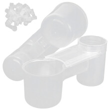 Dual Mouth 20Pcs Pet Bird Water Deflector for Parrot Drinking