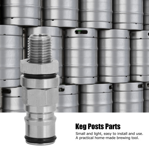 304 Edelstahl Keg Ball Lock Adapter Post 55 mm Silber 2