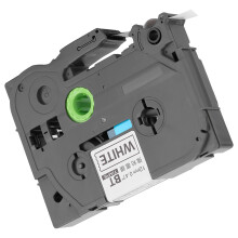 12mm Schwarzes auf Weiß laminiertes Etikettband, kompatibel mit TZe231 PTouch-Geräten