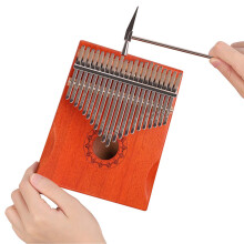 21-Key Wooden Mbira Thumb Piano with Bag, Tuning Hammer & Accessories