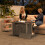 Outsunny Outsunny Gas Fire Pit Table with 50,000 BTU Burner, Cover, Dark Grey 1