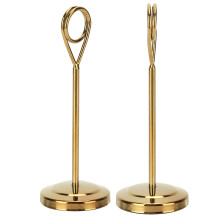 Edelstahl 15,5 cm Tischnummernhalter Gold Leicht & Farblich Beständig