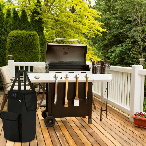 Heavy Duty Gas Cylinder Dustproof Cover With External-Black 1