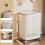 Panier à linge ventilé de grande capacité, en-Roue universelle 4