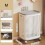 Panier à linge ventilé de grande capacité, en-Roue universelle 3