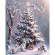 Ensemble d'art en cristal d'arbre de noël, décorations murales-4