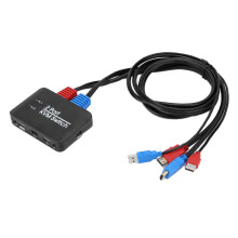 2-Port HDMI USB 2.0 KVM Switch Support 4K@60Hz, Hotkey & Remote