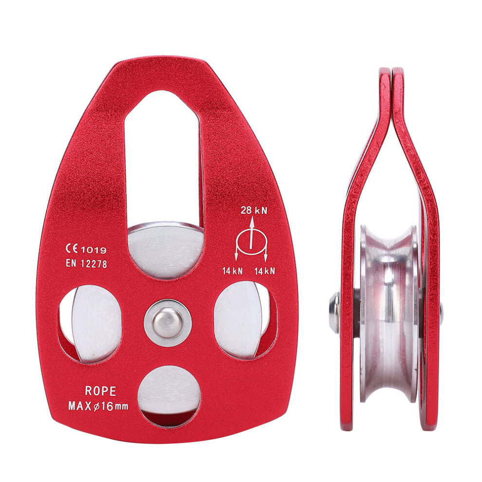 30Kn Single Pulley Bearing Sheave For Rescue & Climbing Sliding Side Plate Red 5011361035230