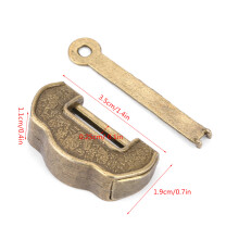 Vintage chinesischer Bronze-Schloss für Schmuckkästchen und Schubladen – Klein, langlebig