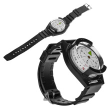 Kompakte leichte Armbanduhr mit ABS-Kompass, Gummiband und Werkzeugzubehör