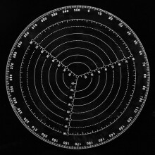 Transparenter Acryl-Mittelpunktfinder-Kompass 20cm für Holzarbeiten