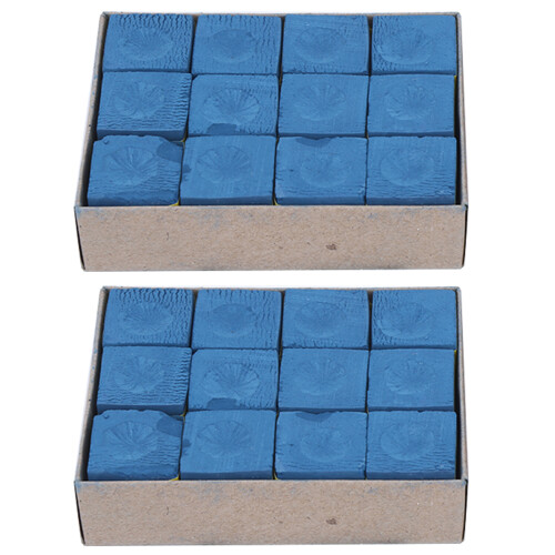 Pro-Level 24pcs Blue NoSlip Cue Chalk High Adhesion Low Mess