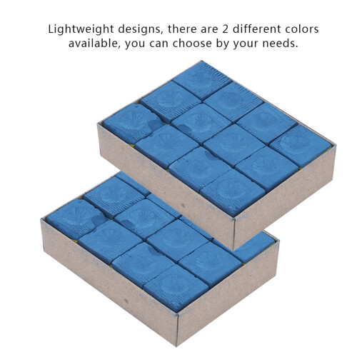 Pro-Level 24pcs Blue NoSlip Cue Chalk High Adhesion Low Mess 2