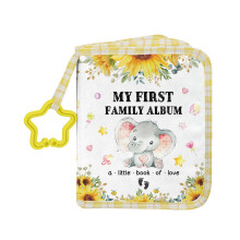 Baby's My Firsts Familienalbum, Baby-Stoffalbum für Neugeborene,