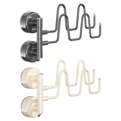 Foldable Suction Cup Shoe Rack Wall Mounted Space Saving-Gray 1