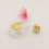 Small Plastic Cosmetic Container 15ml-Square silver oval B 6