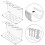 2Pcs Clear Shaving Planner Modern Acrylic Cutlery Stand Durable 5