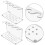 2Pcs Clear Shaving Planner Modern Acrylic Cutlery Stand Durable 4