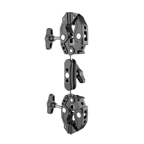 Aluminium Dubbele Kop Camera Mount Klem Camera Microfoons