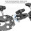 Aluminium Dubbele Kop Camera Mount Klem Camera Microfoons 4