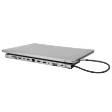 Multi-Function Type-C Docking Station 12-in-1 Dual HDMI VGA USB Ethernet Power