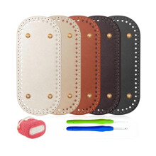Handgemaakte gehaakte tas Crafting-collectie met PU-lederen