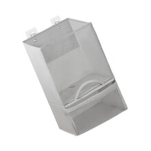 Wandgemonteerde plastic zakdispenser met snelle toegang. Geen
