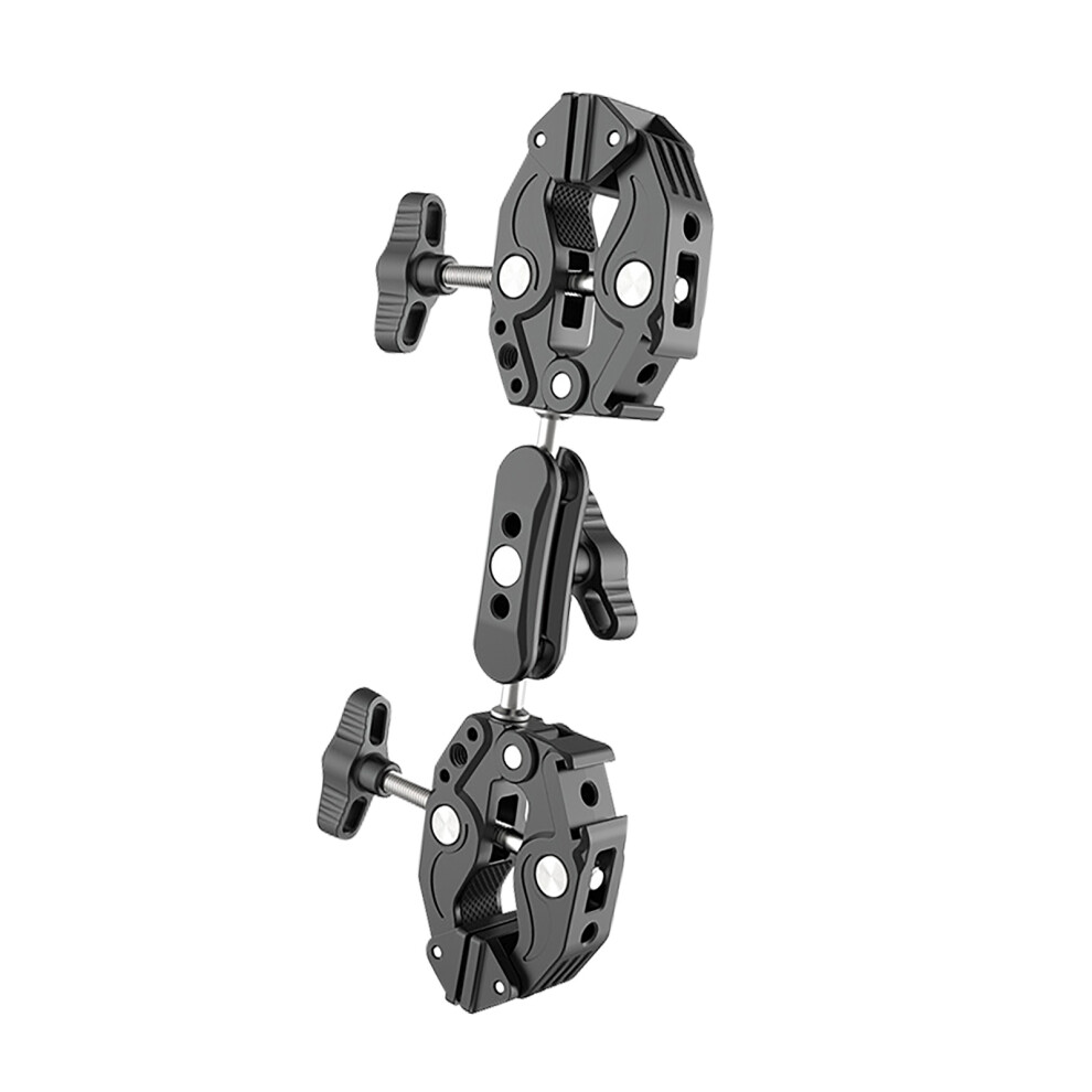 Double Head Aluminum Alloy Camera Mount Clamp For Vlogging 7751000377922