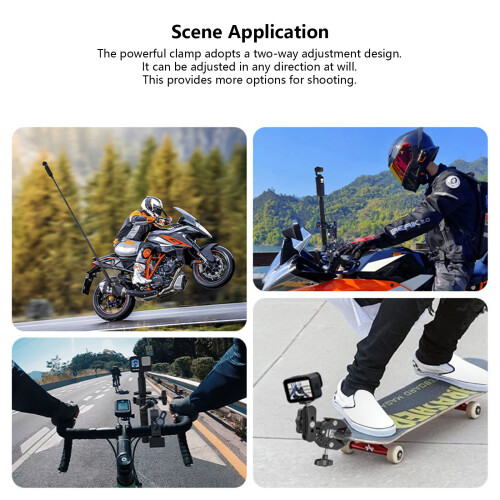 Double Head Aluminum Alloy Camera Mount Clamp For Vlogging 1