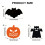 Multiple Purpose Halloween Felt Utensil Covers Ideal For-bat 5