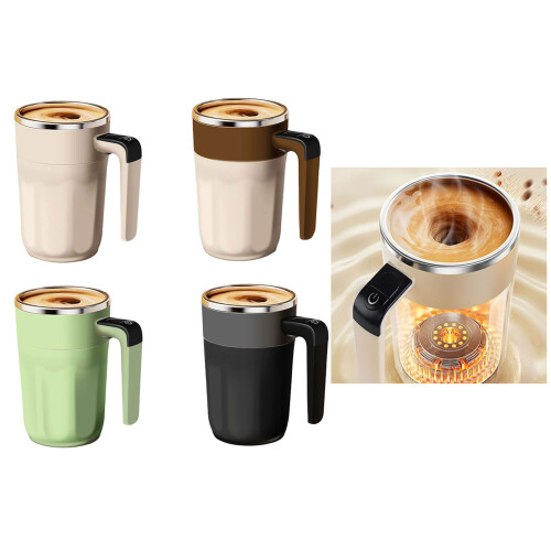Magnetic 450ML Automatic Magnetic Stirring Mug with Lid-1 2