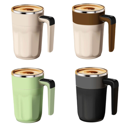 Magnetic 450ML Automatic Magnetic Stirring Mug with Lid-1 1