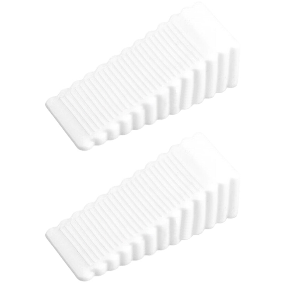 2Pcs Safety Silicone Door Stop Stoppers Block Door Stops-White 7695000278028