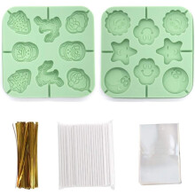 Voedselveilig, geurloos, vaatwasbestendig lolly-, snoep- en koekjesmaker, stevige papieren lollystokjes, handig en praktisch, sterk en duurzaam,