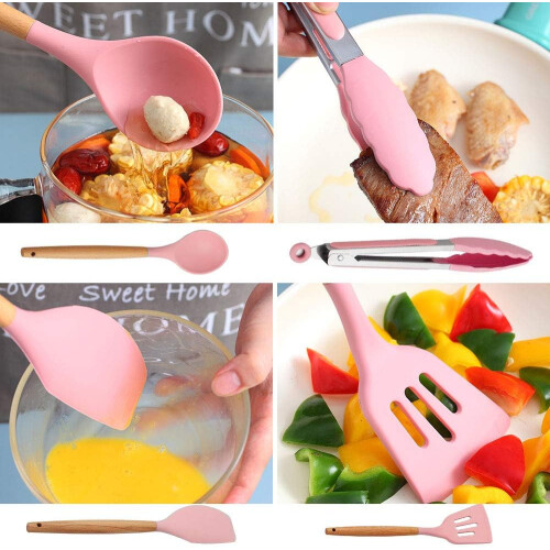 Σετ μαγειρικών σκευών σιλικόνης Chef's Delight, εργαλεία κουζίνας που δεν λιώνουν, 1