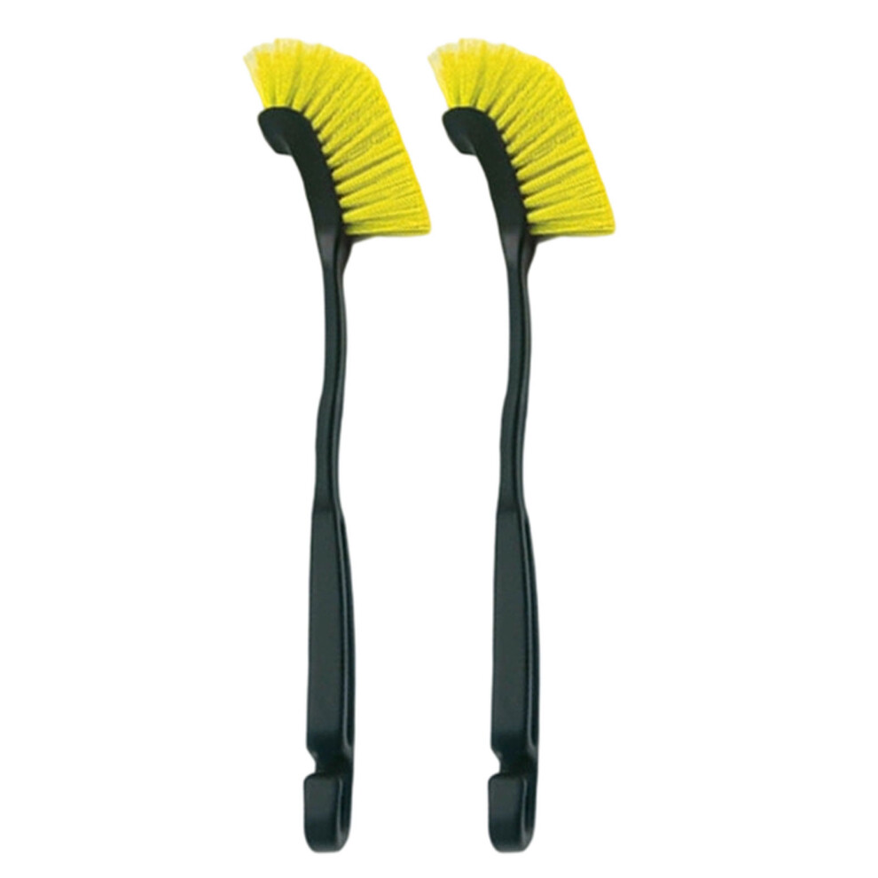 2Pcs Car Tire Wheel Cleaning Brush Detailing Brushes- Yellow 7695000278042